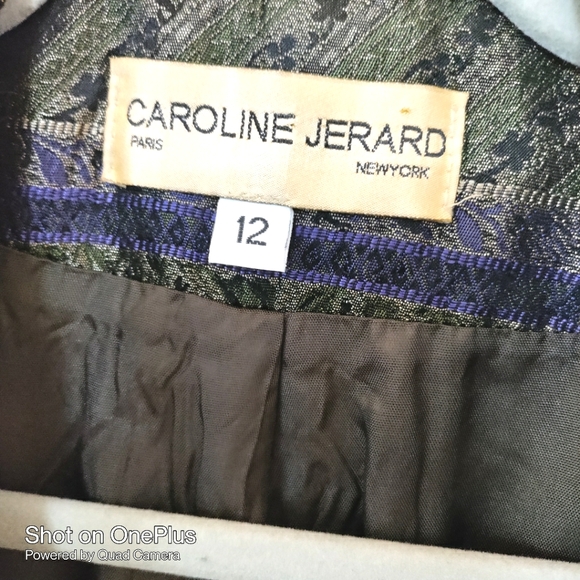 Caroline JERARD Women's Multicolor Jacquard Tapestry Knee Length Coat size 12 - Picture 4 of 8